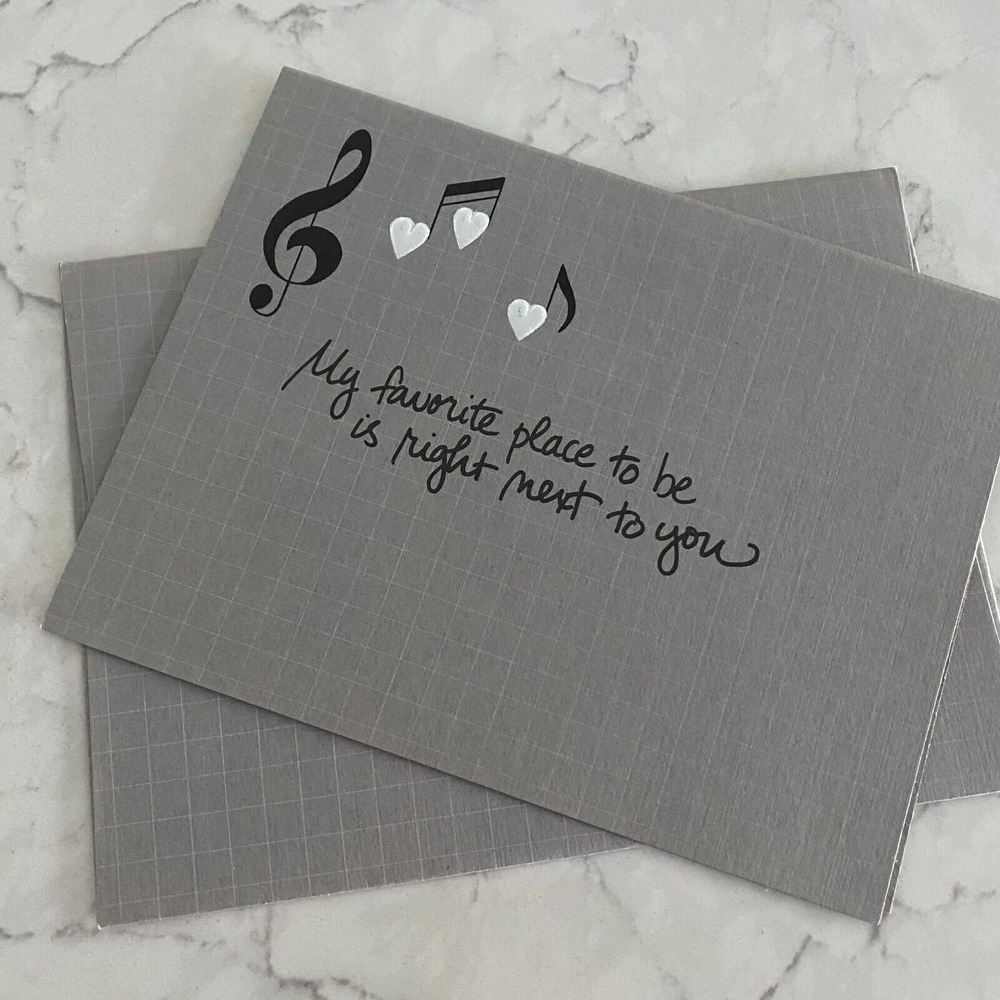Russ Berrie & Co. 'Favourite Place' Musical Love Notes Gray Folded Greeting Card